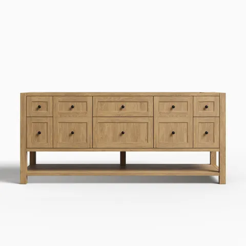 Bridgette 72" Double Vanity Cabinet in Light Natural Oak
