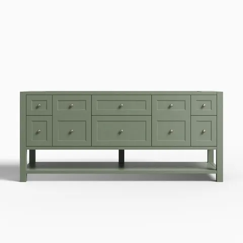 Bridgette 72" Double Vanity Cabinet in Smokey Celadon