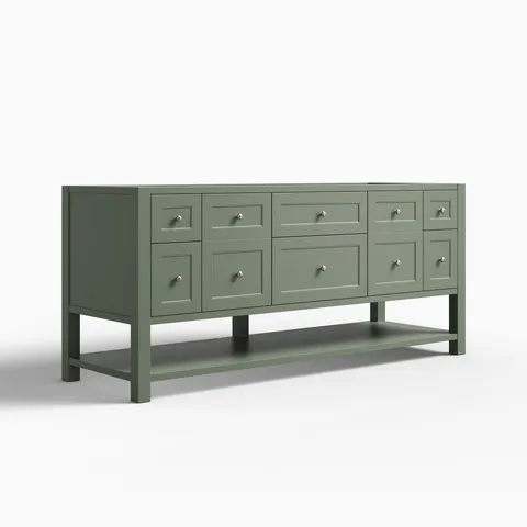 Bridgette 72" Double Vanity Cabinet in Smokey Celadon