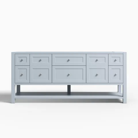 Bridgette 72" Double Vanity Cabinet in Serenity Blue