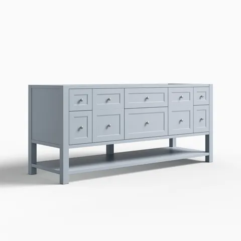 Bridgette 72" Double Vanity Cabinet in Serenity Blue