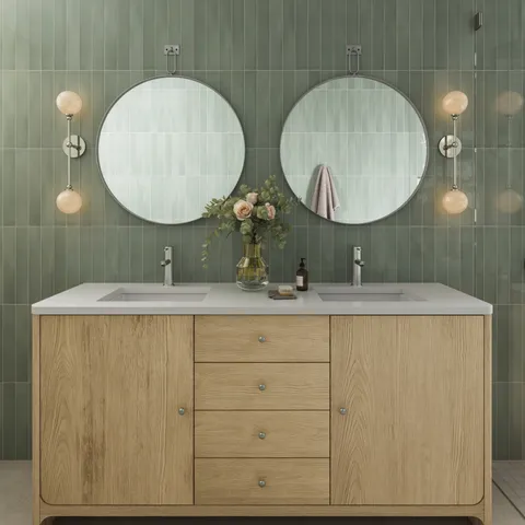 Colton 72" Double Vanity in Coastal Driftwood with 3 cm White Zeus Quartz Top