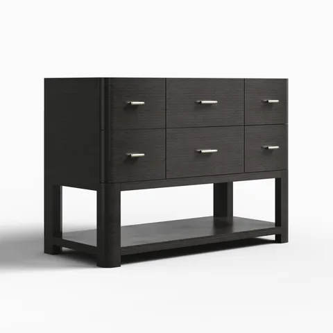 Paxton 48" Single Vanity Cabinet in Carbon Oak