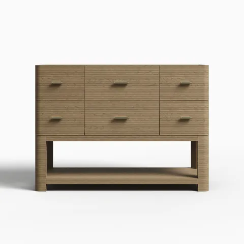 Paxton 48" Single Vanity Cabinet in Pebble Oak