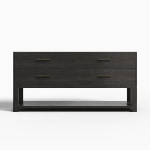 Paxton 72" Double Vanity Cabinet in Carbon Oak