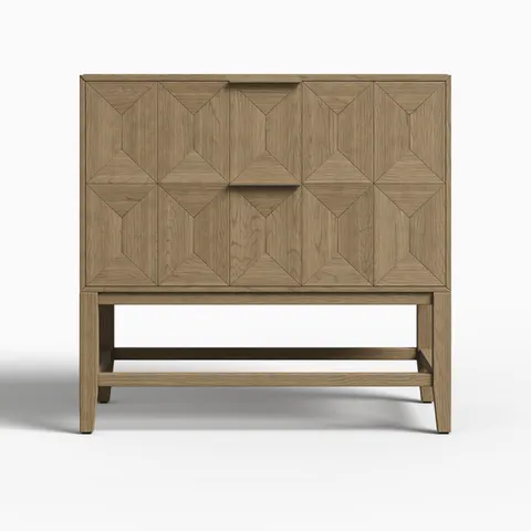 Gwen 36" Single Vanity Cabinet in Pebble Oak