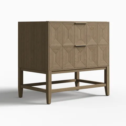 Gwen 36" Single Vanity Cabinet in Pebble Oak