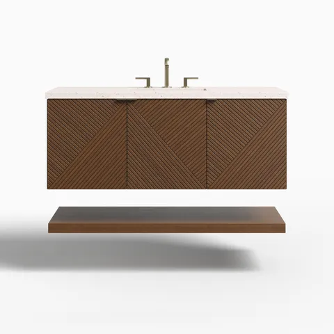 Royce 48" Single Vanity in Chestnut with 3 cm Lime Delight Quartz Top