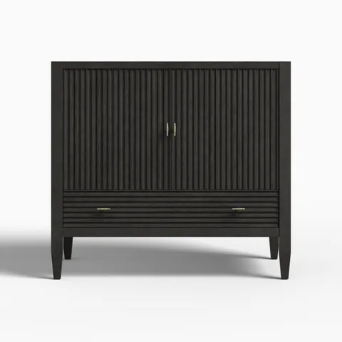 Sasha 36" Single Vanity Cabinet in Carbon Oak