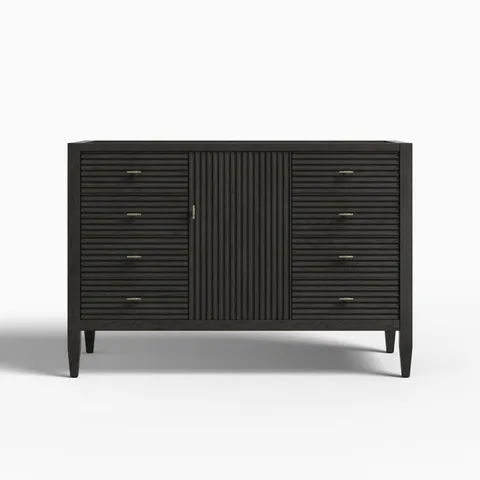 Sasha 48" Single Vanity Cabinet in Carbon Oak