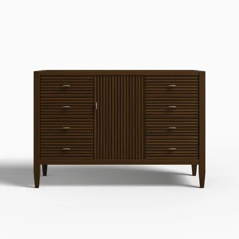 Sasha 48" Single Vanity Cabinet in Mid Century Walnut