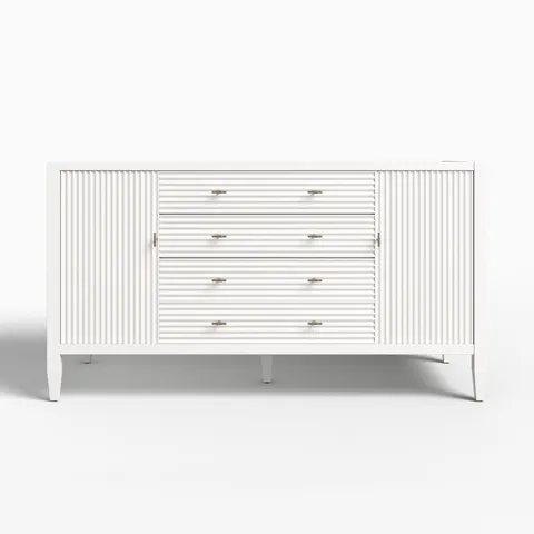 Sasha 60" Double Vanity Cabinet in Bright White