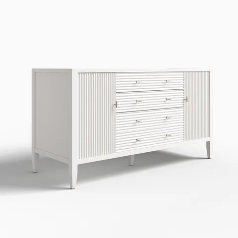 Sasha 60" Double Vanity Cabinet in Bright White