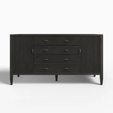 Sasha 60" Double Vanity Cabinet in Carbon Oak