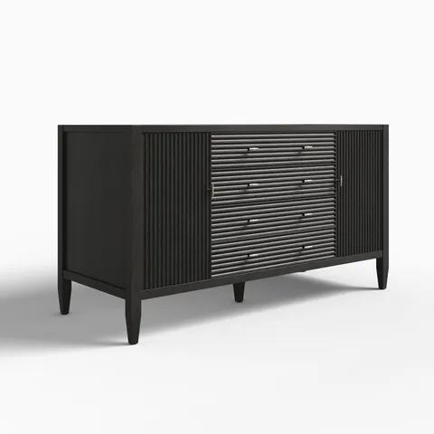 Sasha 60" Double Vanity Cabinet in Carbon Oak