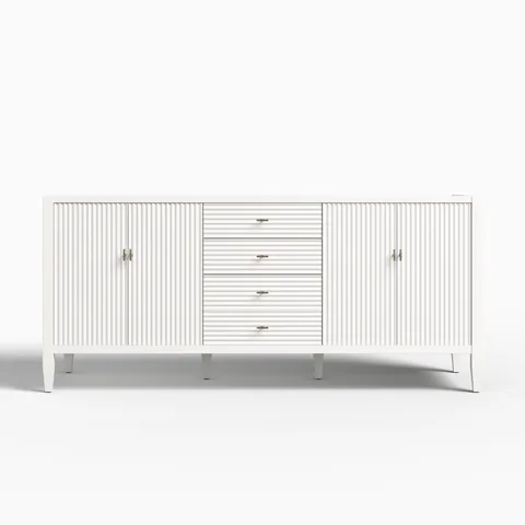 Sasha 72" Double Vanity Cabinet in Bright White
