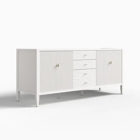 Sasha 72" Double Vanity Cabinet in Bright White