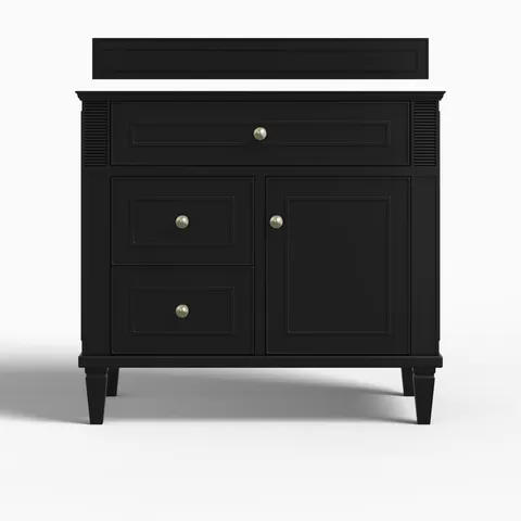 Elodie 36" Single Vanity Cabinet in Black Onyx