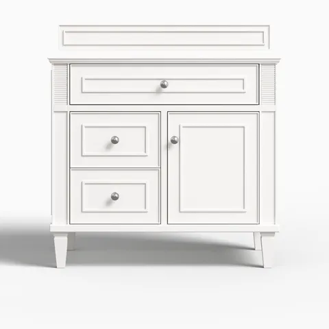 Elodie 36" Single Vanity Cabinet in Bright White