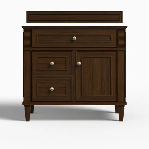 Elodie 36" Single Vanity Cabinet in Mid-Century Walnut