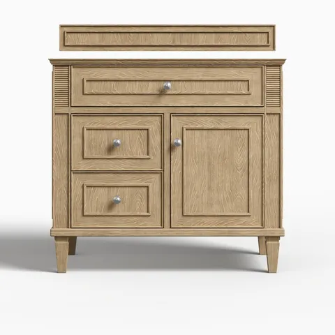 Elodie 36" Single Vanity Cabinet in Whitewashed Oak