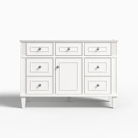 Elodie 48" Single Vanity Cabinet in Bright White