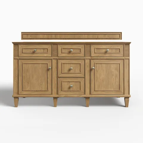 Elodie 60" Double Vanity Cabinet in Light Natural Oak