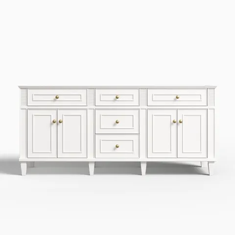 Elodie 72" Double Vanity Cabinet in Bright White