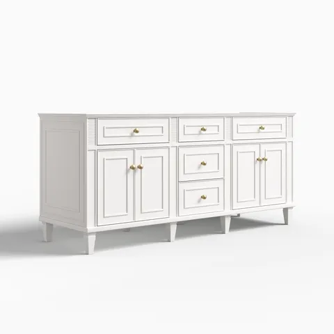 Elodie 72" Double Vanity Cabinet in Bright White