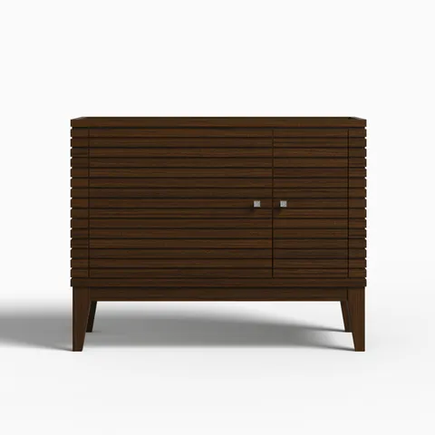 Easton 36" Single Vanity Cabinet in Mid-Century Walnut