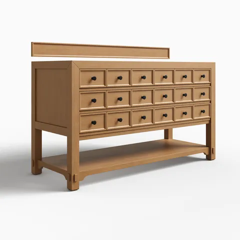 Rosalie 60" Single Vanity Cabinet in Amber Birch
