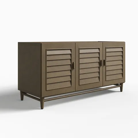 Trisha 60" Double Vanity Cabinet in Whitewashed Walnut