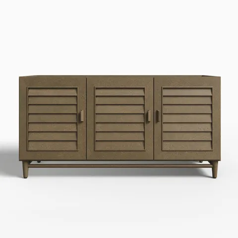 Trisha 60" Single Vanity Cabinet in Whitewashed Walnut