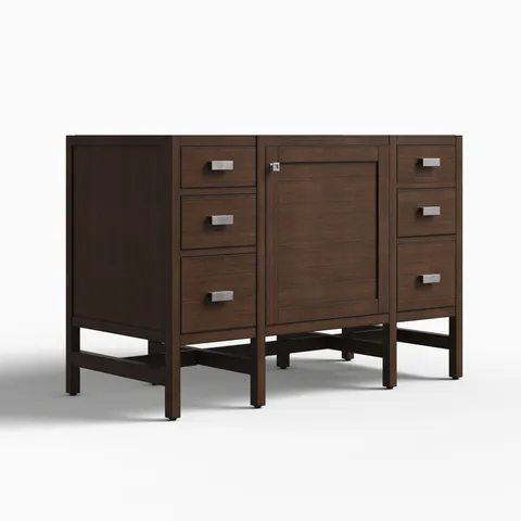 Mae 48" Single Vanity Cabinet in Mid-Century Acacia