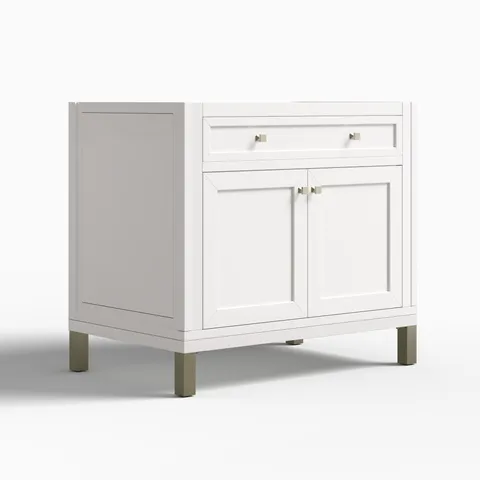 Janelle 36" Single Vanity Cabinet in Glossy White
