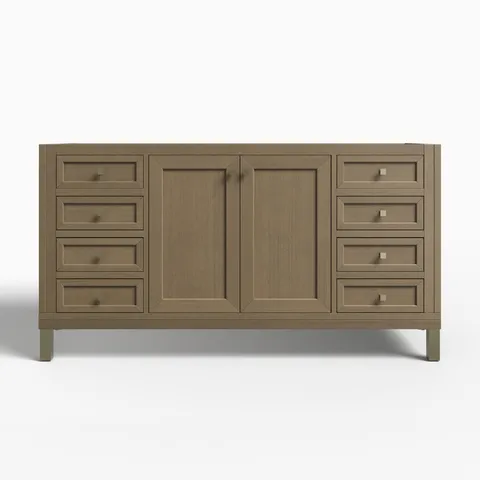 Janelle 60" Double Vanity Cabinet in Walnut Whisper