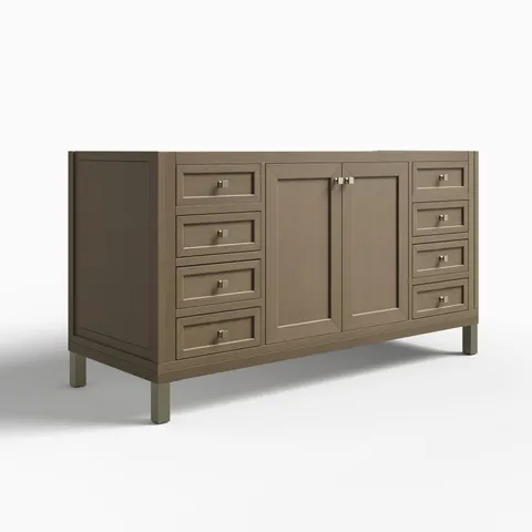 Janelle 60" Single Vanity Cabinet in Walnut Whisper