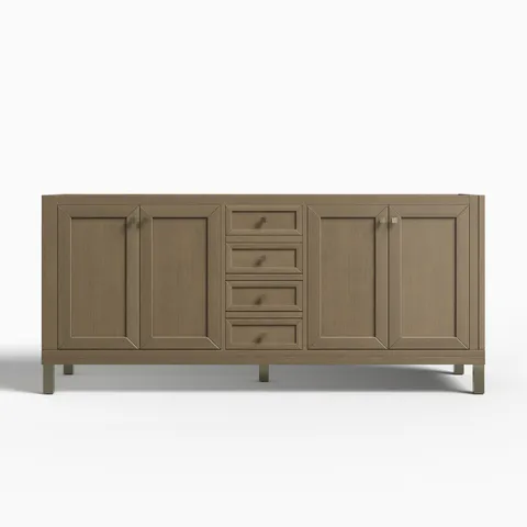 Janelle 72" Double Vanity Cabinet in Walnut Whisper