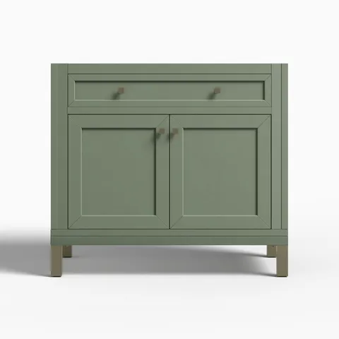 Janelle 36" Single Vanity Cabinet in Smokey Celadon