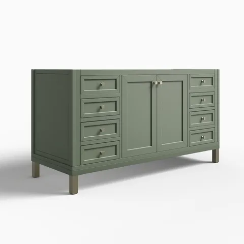 Janelle 60" Single Vanity Cabinet in Smokey Celadon