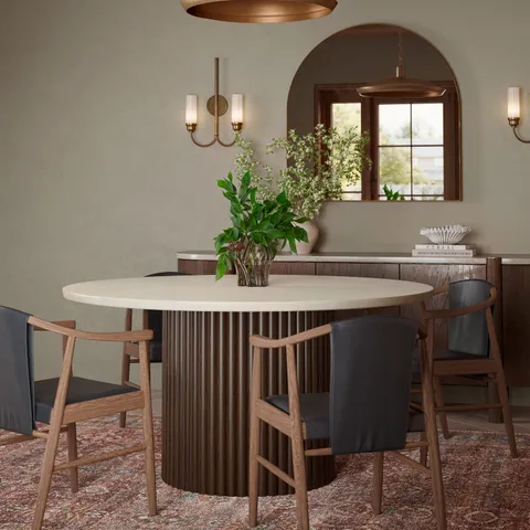 Leonardo 59" Dining Table in Brown