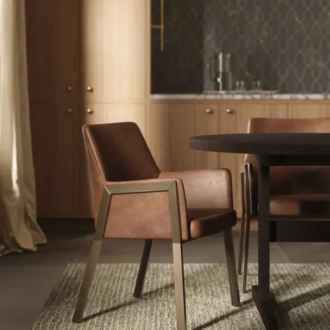 Gideon Dining Chair in Brown
