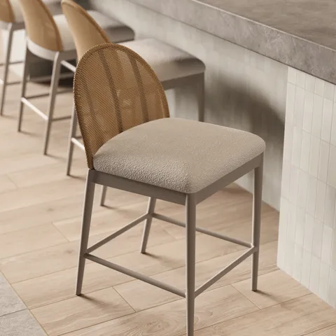 Darcy Outdoor Counter Stool in Cream