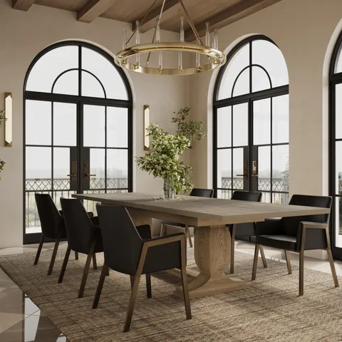 Rebecca 86" to 120" Dining Table in Greige