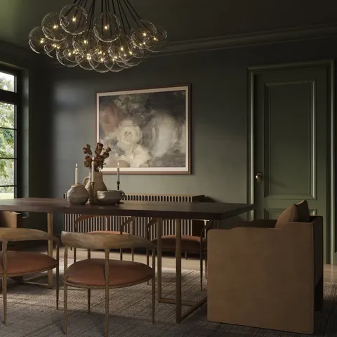 Shaffer Dining Chair in Tan Leather