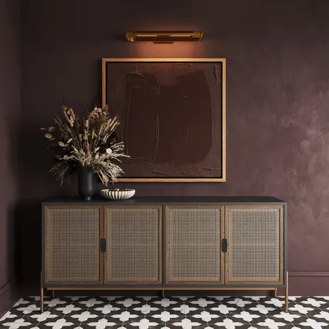 Large Aria Sideboard in Black and Gold