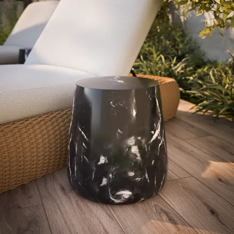 Dante Outdoor End Table in Black