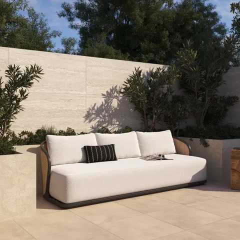 Sabine Outdoor Sofa in Cream
