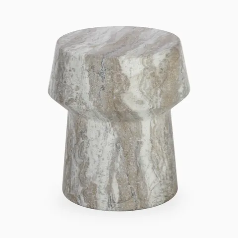 Elise Outdoor End Table in Taupe