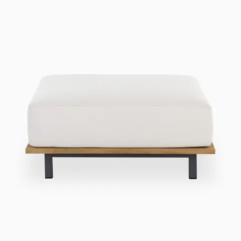Miro Outdoor Ottoman in Cream